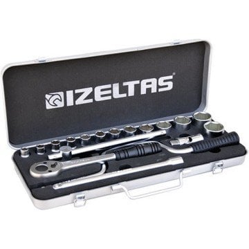 İzeltaş 1113 Lokma Anahtar Takımı Altı Köşe 1/2'' 18 Parça