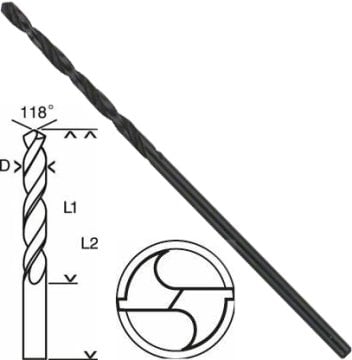 Bosch HSS-R Metal Matkap Uç 2x24x49mm