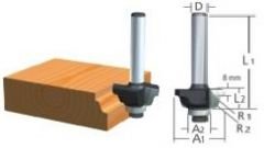 Makita D-09581 Rulmanlı Kordon Çift Kavisli Freze Bıçağı