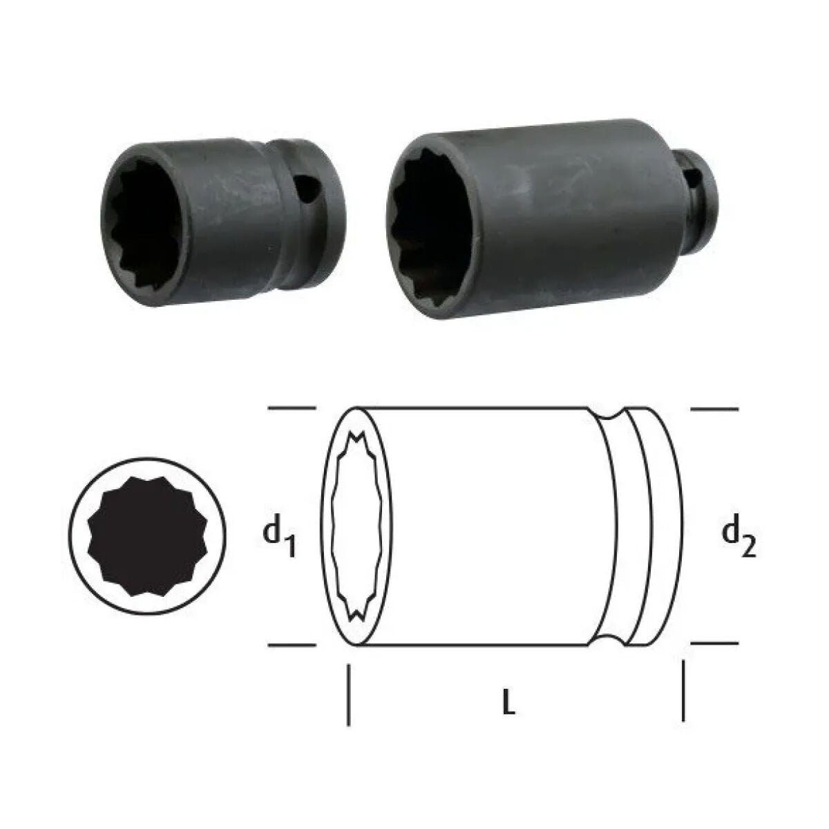 OSAKA LN12Y13 Yıldız Lokma 1/2'' 13mm