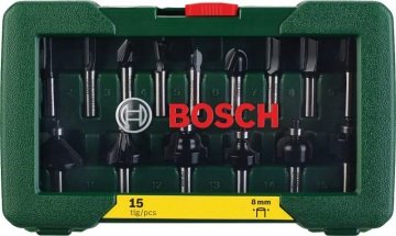 Bosch Freze Uç Seti 8mm Şaft 15 Parça