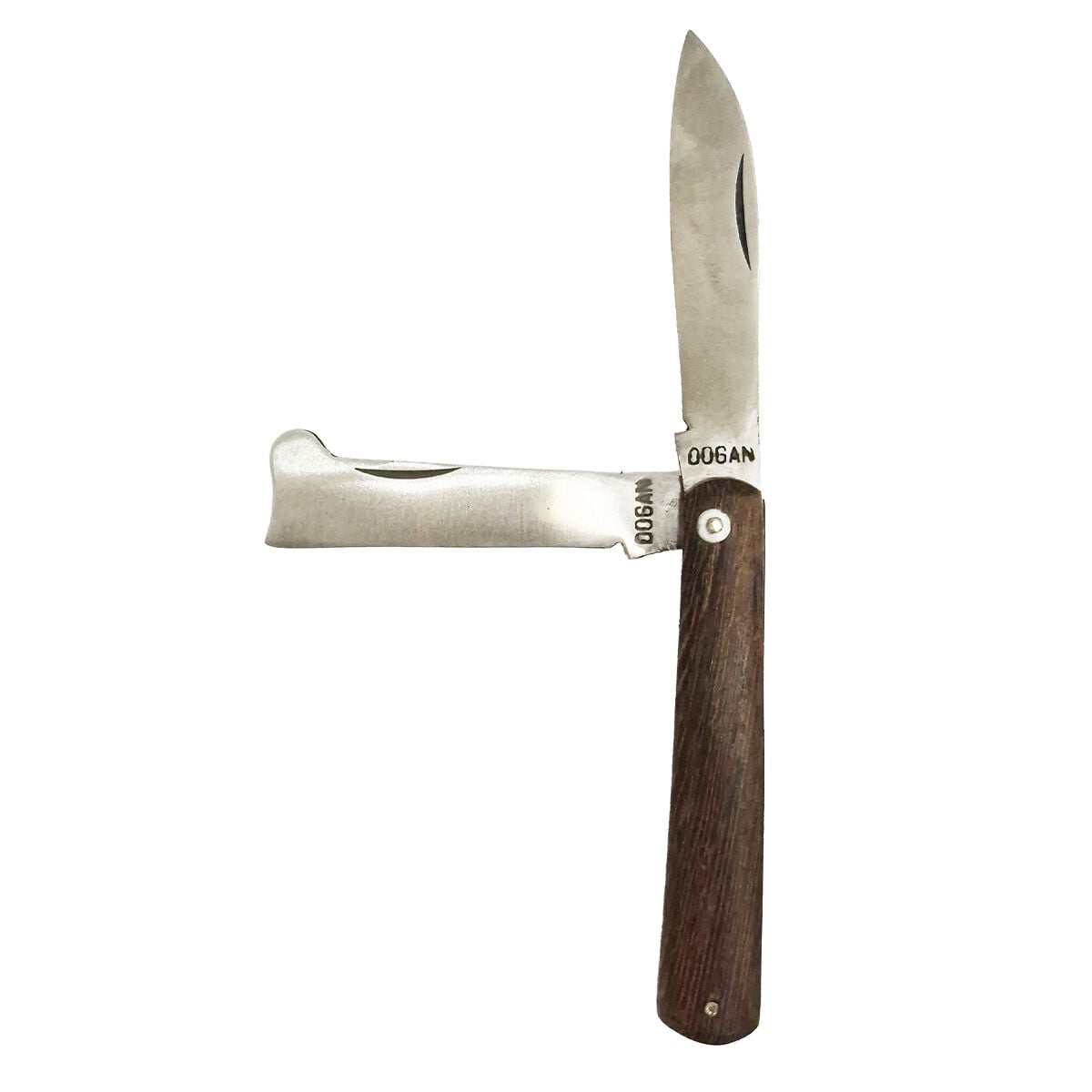 TEMİZİŞ Aşı Katlanır Çift Bıçağı Ahşap Sap 18cm