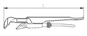 İzeltaş 2200 Maşalı Boru Anahtarı 255mm 1/2''