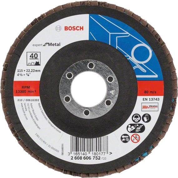Bosch - 115 mm 40 Kum Expert Serisi Metal Flap Disk