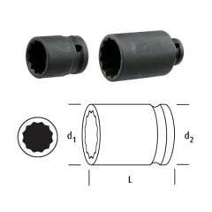 OSAKA LN12YD20 Uzun Yıldız Lokma 1/2'' 20mm