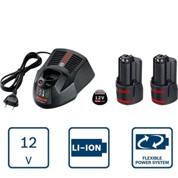 Bosch 12V Başlangıç Seti GAL 1230 CV + 2x GBA 12V 2.0Ah
