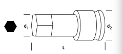 OSAKA LN12MA12  Mafsallı Lokma 1/2'' 12mm