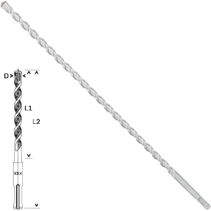 Bosch - Plus-1 Serisi, SDS-plus Kırıcı Delici Matkap Ucu 12*460 mm