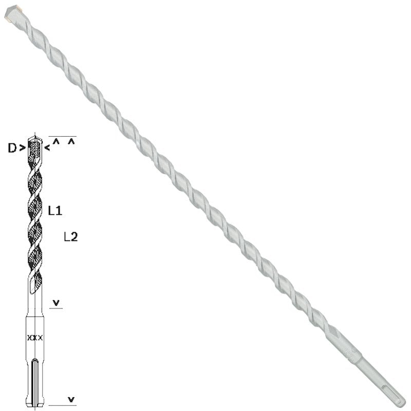 Bosch - Plus-1 Serisi, SDS-plus Kırıcı Delici Matkap Ucu 14*460 mm