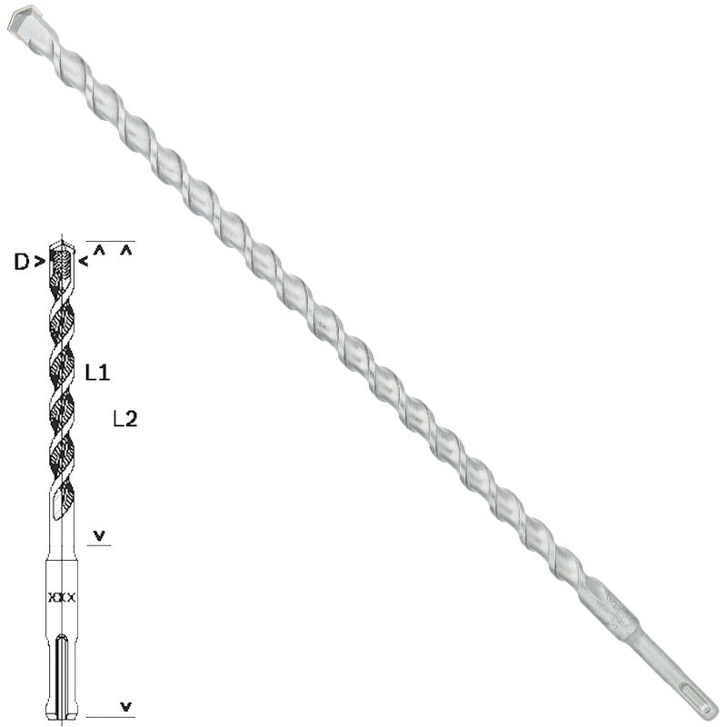 Bosch SDS-Plus-1 Matkap Uç 16x400x460mm Taş Beton
