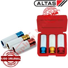 Altaş 19LAJ/03 Alaşımlı Jantlar İçin Lokma Seti 17-19-21mm