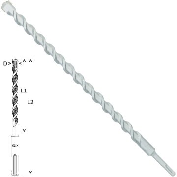 Bosch - Plus-1 Serisi, SDS-plus Kırıcı Delici Matkap Ucu 22*460 mm