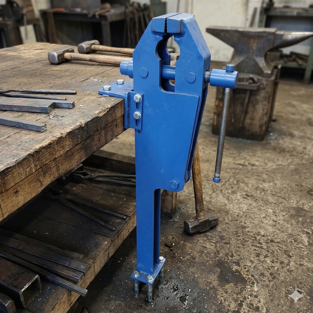 ZARGANA Ağır Hizmet Tipi Ayaklı Kuyruklu Mengene  140 mm / 43 kg
