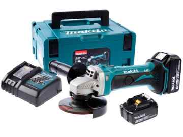 Makita DGA452RMJ Çift Akülü Avuç Taşlama 18V 4.0Ah 115mm