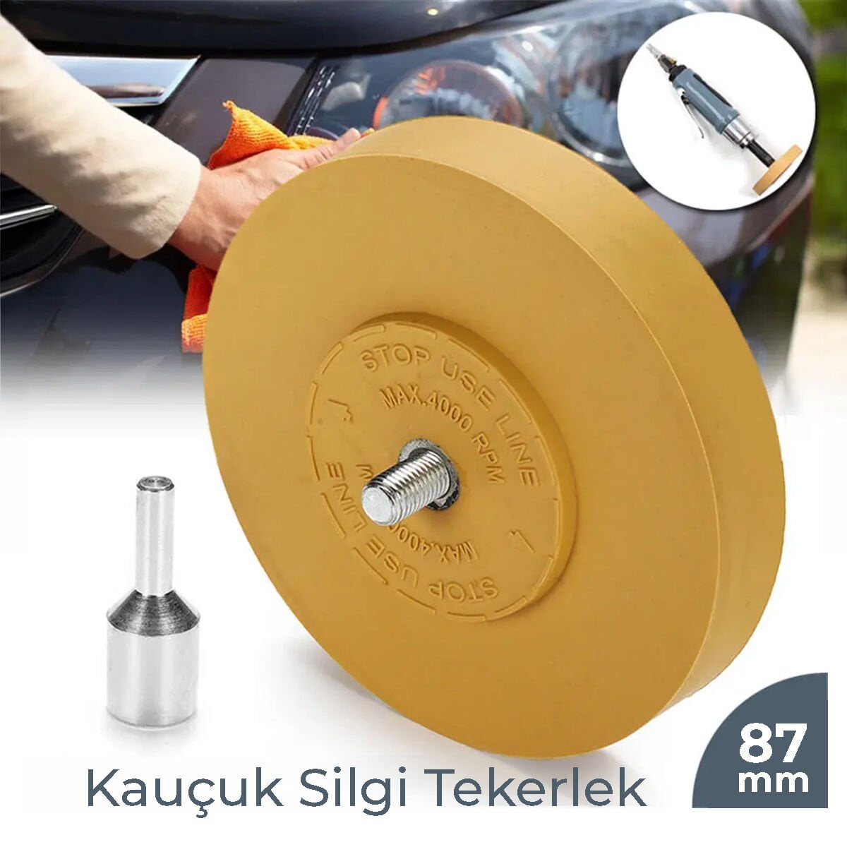 Tayrex Kauçuk Silgi Tekerlek Profesyonel 87mm