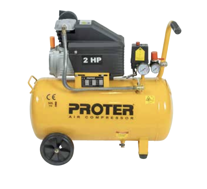 Proter PR52YL Yağlı Hava Kompresörü 50 Lt - 2 Hp