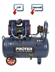 Proter PR52HZ Hızlı-Yağsız Hava Kompresörü 50 Lt - 2 Hp