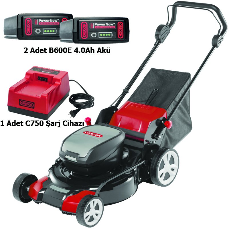 Oregon LM400 Şarjlı Çim Biçme Makinası 36V 4.0Ah + C750